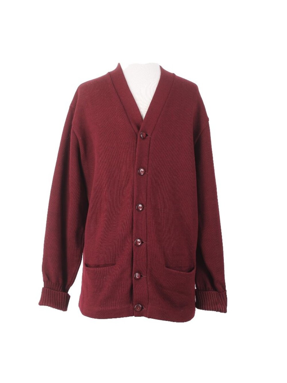 Whiting Sweater Vtg Sz S?? Burgundy Red Buttons University Of Southern CA AS IS